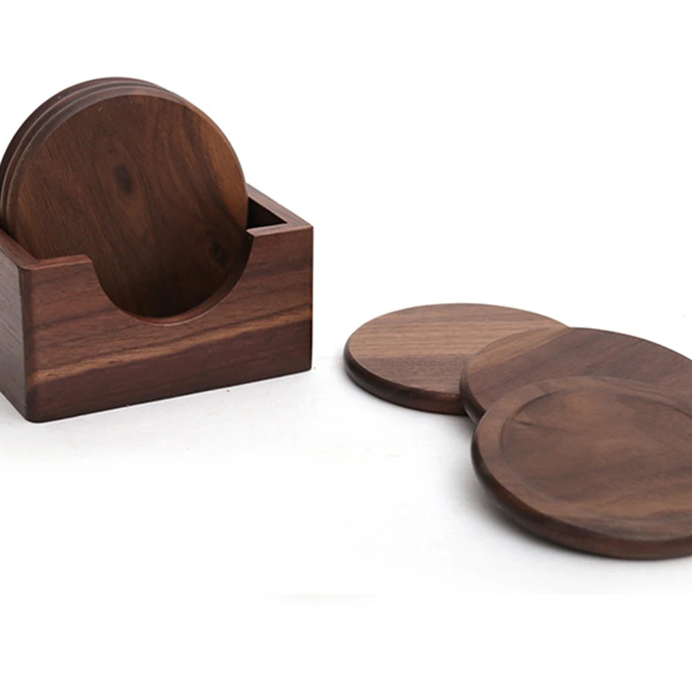 6PCS Wooden Set Black Walnut H made Anti Slip Wooden Drinking Coasters High Temp Resistance Desk Protection Home Office Gifts
6PCS Wooden Set Black Walnut H made Anti Slip Wooden Drinking Coasters High Temp Resistance Desk Protection Home Office Gifts