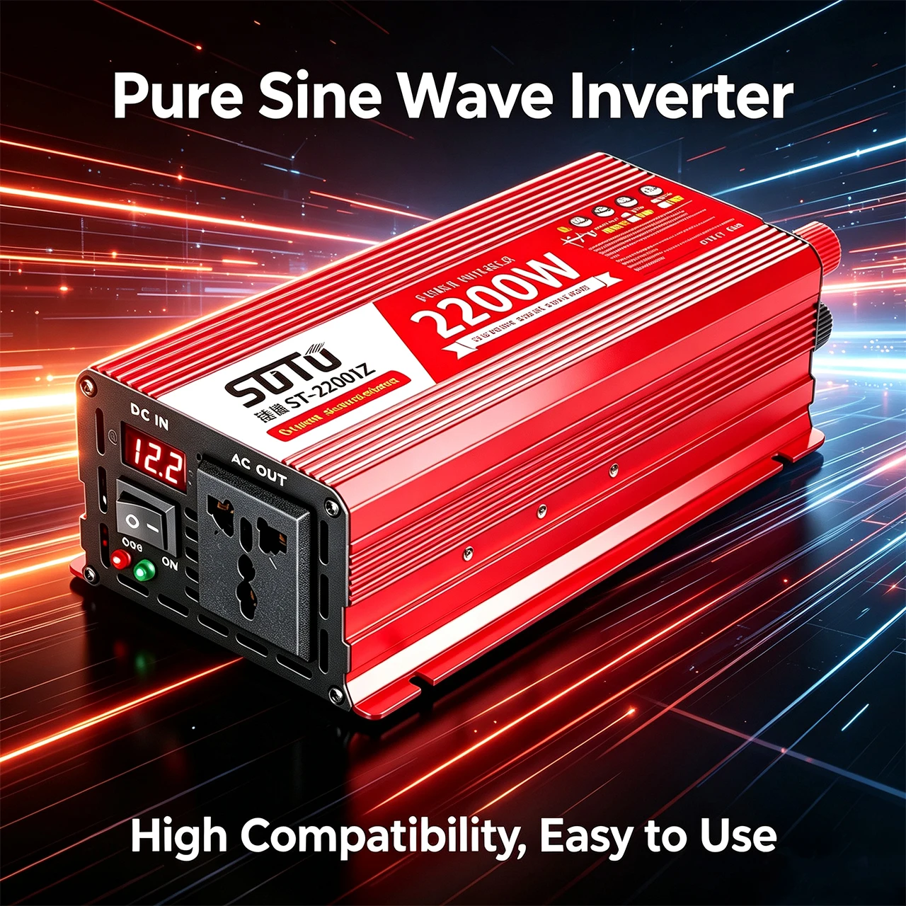 Inverter 12v 220v Pure Sine Wave 2200W DC 12v 24V To AC 220V Portable Power Supply Converter Car Solar Inverter Universal
Inverter 12v 220v Pure Sine Wave 2200W DC 12v 24V To AC 220V Portable Power Supply Converter Car Solar Inverter Universal