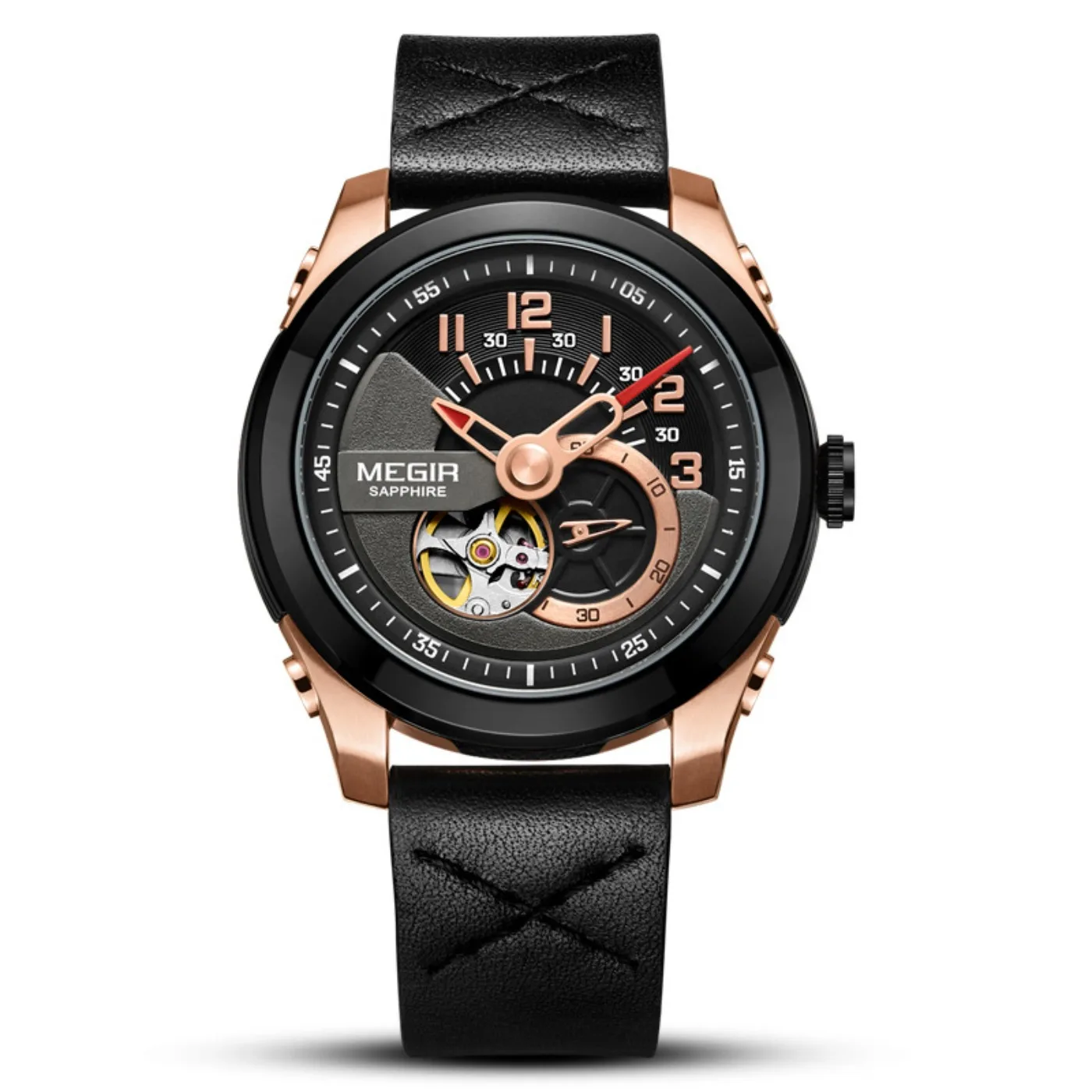 MEGIR Men Luxury Sport Automatic Movement Mechanical Watch Leather Business Wristwatch Clock Big Dial Relogio Masculino 62050
MEGIR Men Luxury Sport Automatic Movement Mechanical Watch Leather Business Wristwatch Clock Big Dial Relogio Masculino 62050