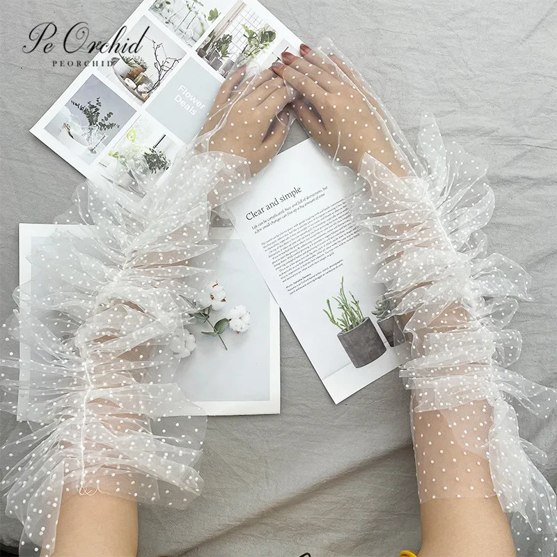 PEORCHID Long White Detachable Sleeves Wedding Polka Dot Gloves Guantes Novia Boda Mesh Transparent Gloves Bridal Accessories
PEORCHID Long White Detachable Sleeves Wedding Polka Dot Gloves Guantes Novia Boda Mesh Transparent Gloves Bridal Accessories
