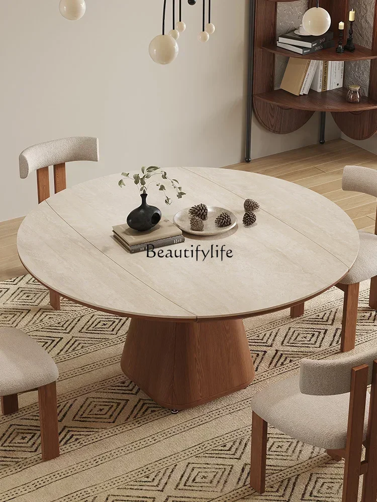 Solid Wood Square round Dual-Use Cave Stone Stone Plate Retractable Dining Table Small Apartment Foldable Dining Table and Chair
Solid Wood Square round Dual-Use Cave Stone Stone Plate Retractable Dining Table Small Apartment Foldable Dining Table and Chair