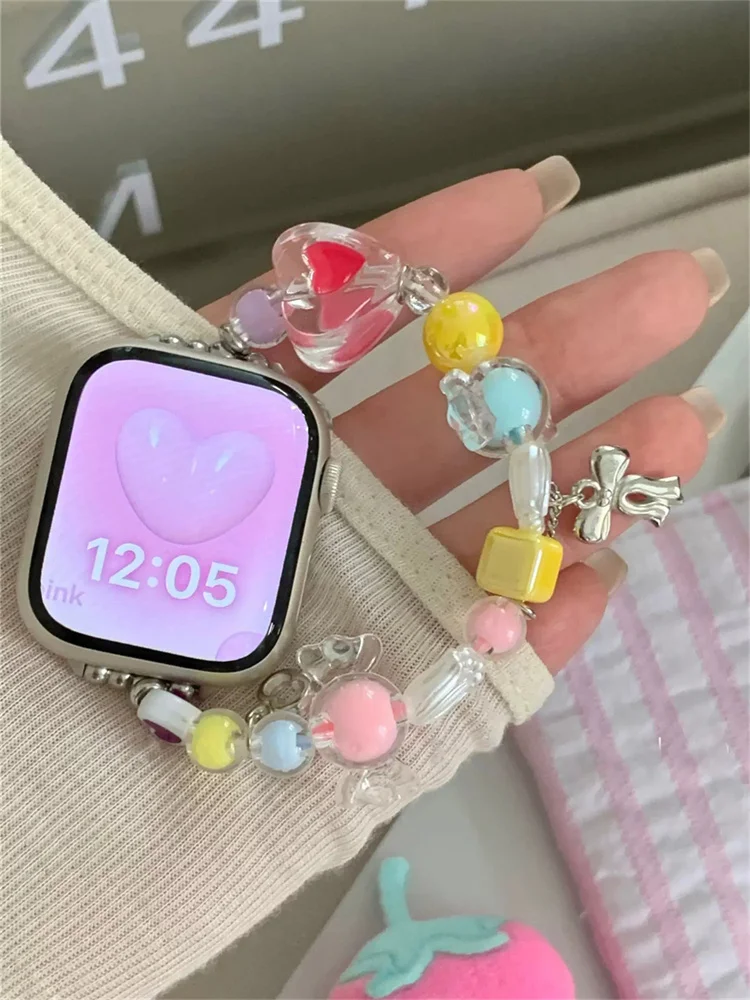 Ремешок Y2K для Apple Watch Ultra2, милый эластичный браслет с бантом для Iwatch Series 9 8 SE 7 6, 49 мм 45 44 41 42 38 40
Ремешок Y2K для Apple Watch Ultra2, милый эластичный браслет с бантом для Iwatch Series 9 8 SE 7 6, 49 мм 45 44 41 42 38 40
