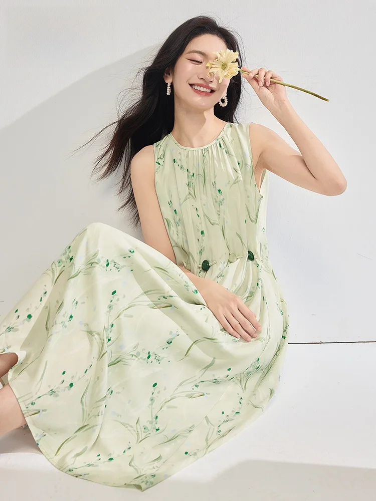 Новая летняя женская миди-платье-жилетка с цветочным принтом, круглым вырезом, А-силуэта, из полиэстера
Новая летняя женская миди-платье-жилетка с цветочным принтом, круглым вырезом, А-силуэта, из полиэстера