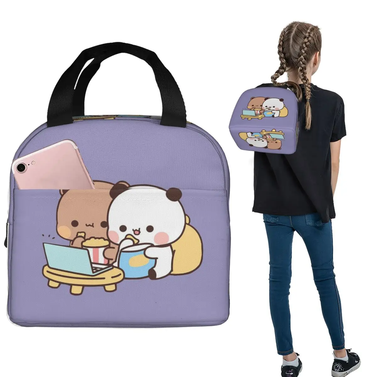DuDu Bear And BuBu Panda Watching Movie Together Insulated Lunch Bag for Women Children Food Boxes Thermal Lunch Box Tote
DuDu Bear And BuBu Panda Watching Movie Together Insulated Lunch Bag for Women Children Food Boxes Thermal Lunch Box Tote