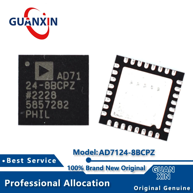 100% New Marking AD7124-8BCPZ AD7124-8BCP AD7124-8BCPZ-RL AD7124-8BCPZ-RL7 LFCSP-32 AD7124-8
100% New Marking AD7124-8BCPZ AD7124-8BCP AD7124-8BCPZ-RL AD7124-8BCPZ-RL7 LFCSP-32 AD7124-8
