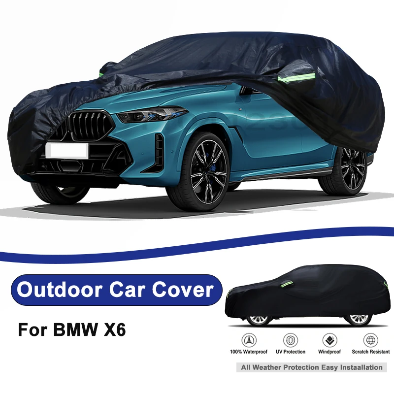 Outdoor Full Car Cover For BMW X6 with Reflective Strips Waterproof Snowproof Dustproof UV Protection Auto Accessories
Outdoor Full Car Cover For BMW X6 with Reflective Strips Waterproof Snowproof Dustproof UV Protection Auto Accessories