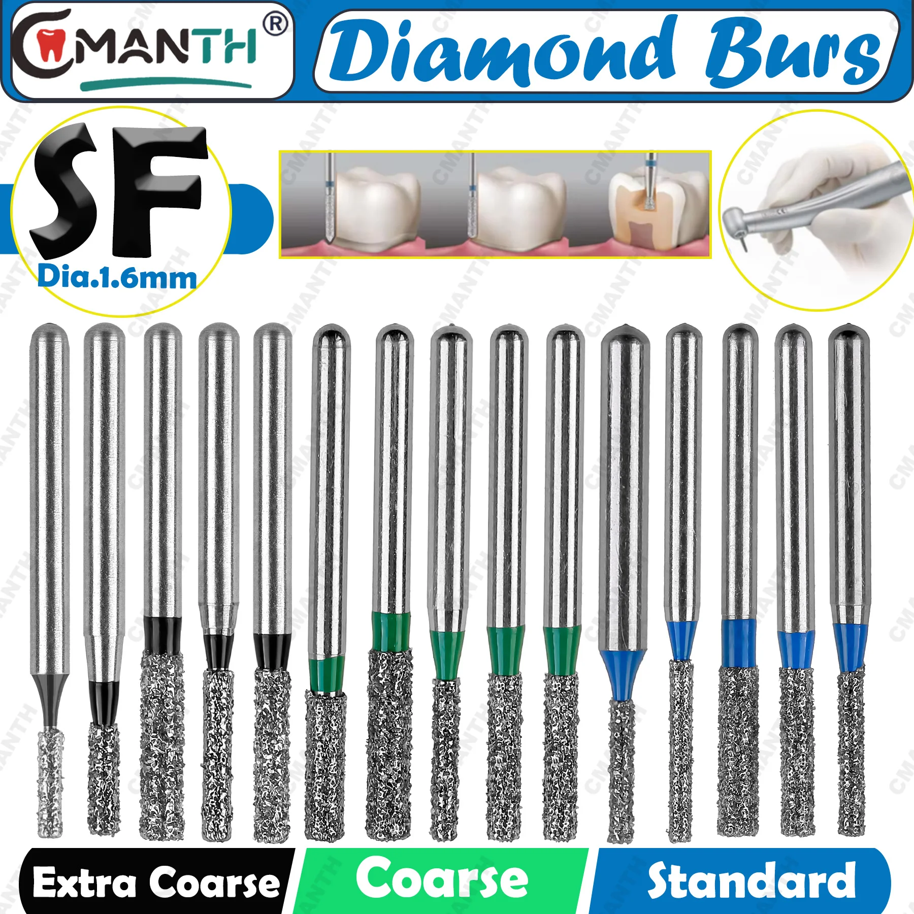 Стоматологические алмазные боры серии SF, прямые, с плоским концом, для дентальных дрелей, FG Dia. Материалы для высокоскоростных стоматологических наконечников 1,6 мм, 10 шт.
Стоматологические алмазные боры серии SF, прямые, с плоским концом, для дентальных дрелей, FG Dia. Материалы для высокоскоростных стоматологических наконечников 1,6 мм, 10 шт.