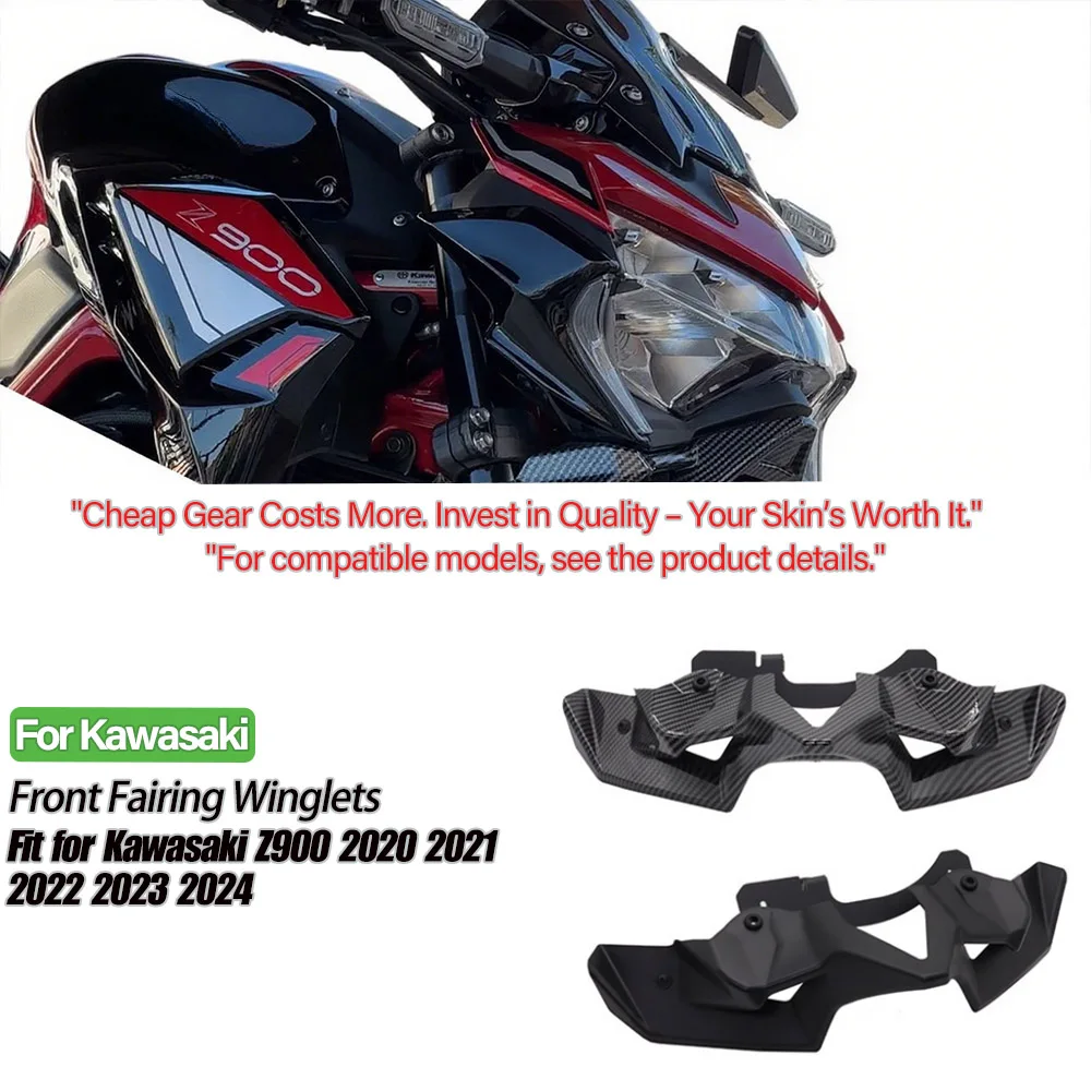 Front Downforce Spoilers & Motorcycle Ailerons for Kawasaki Z900 2020-2024 | Naked Aerodynamic Wing Deflector | Z900 Accessories
Front Downforce Spoilers & Motorcycle Ailerons for Kawasaki Z900 2020-2024 | Naked Aerodynamic Wing Deflector | Z900 Accessories