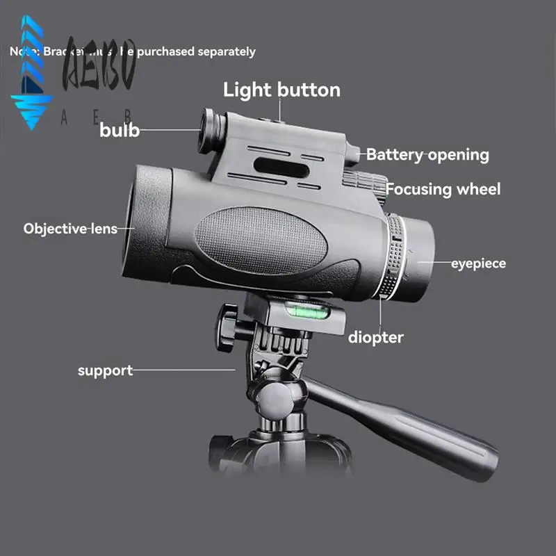 AEB0-12X50 Monoculars BAK4 Prism Portable HD Monocular Telescope Lighted Telescope For Birdwatching Hiking Monocular
AEB0-12X50 Monoculars BAK4 Prism Portable HD Monocular Telescope Lighted Telescope For Birdwatching Hiking Monocular