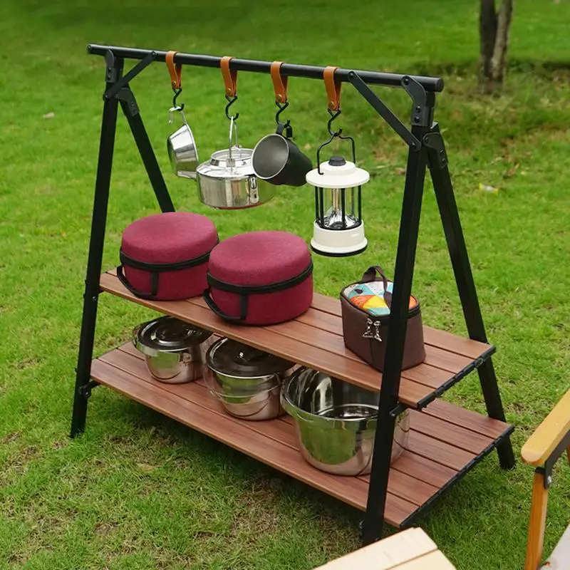 Camping Triangle Storage Rack Aluminum Alloy Outdoor Camping Folding Rack Double Layer Storage Stand With Hooks Outdoor Tools
Camping Triangle Storage Rack Aluminum Alloy Outdoor Camping Folding Rack Double Layer Storage Stand With Hooks Outdoor Tools