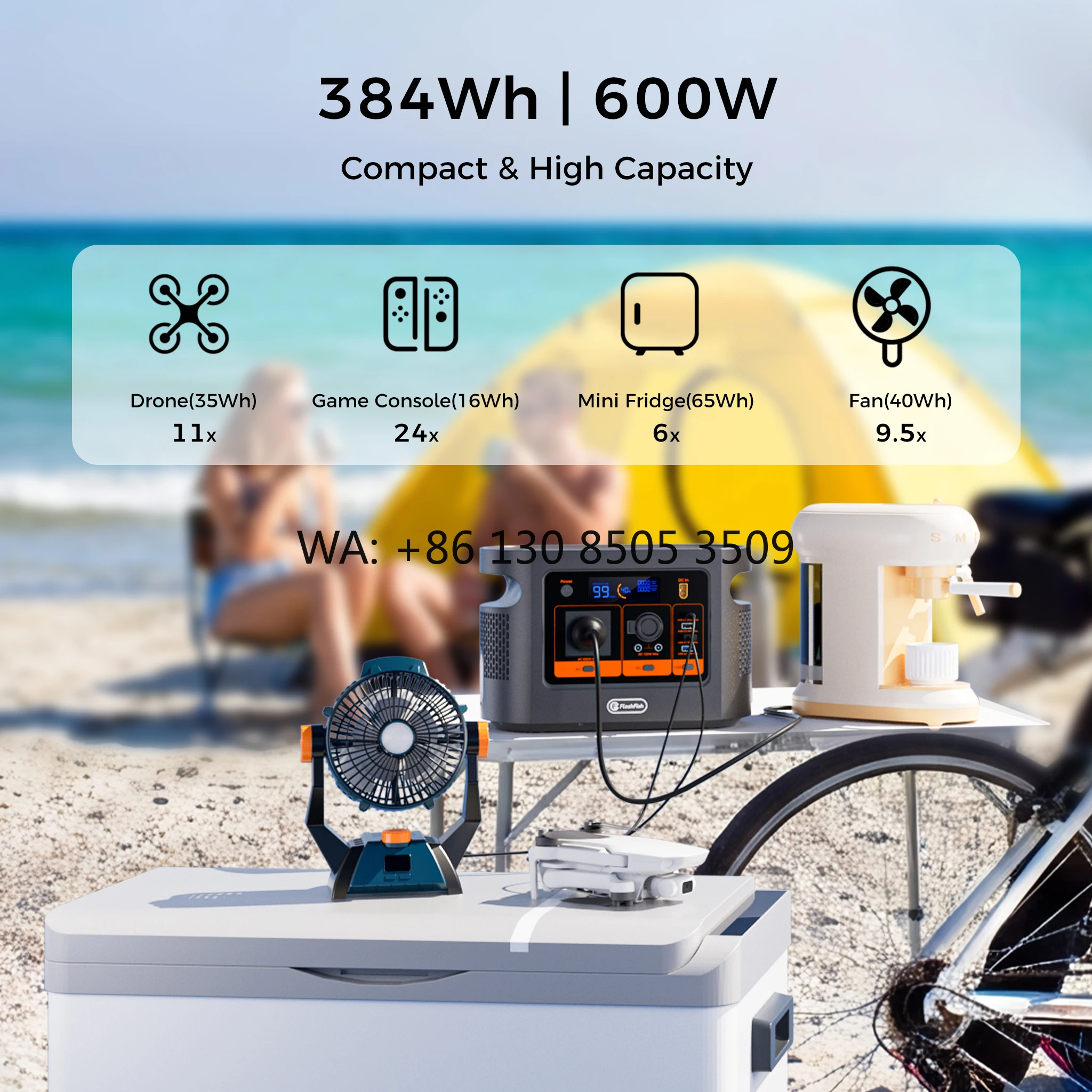 E106B 600W 384Wh OEM Portable Power Station Solar Generator Backup For Home Power Outages And Outdoor Camping
E106B 600W 384Wh OEM Portable Power Station Solar Generator Backup For Home Power Outages And Outdoor Camping