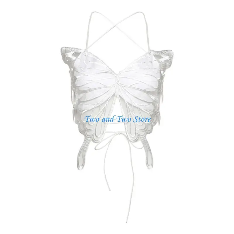 HX6F Butterfly Crop Top Slings Tube Top Bustier Vest Backless Strappy Cami Top
HX6F Butterfly Crop Top Slings Tube Top Bustier Vest Backless Strappy Cami Top