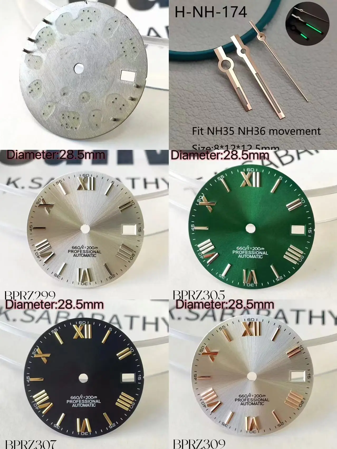 28.5MM NH35 Roman S logo dial suitable for nh dial 35 36 movement watch accessories repair tools
28.5MM NH35 Roman S logo dial suitable for nh dial 35 36 movement watch accessories repair tools