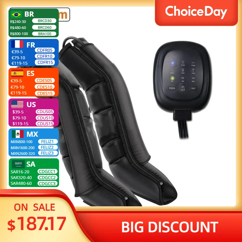 Air Compression Leg Massager Rechargeable Foot Calf Massage Boots For Relaxation Muscle Pain Relief Promote Blood Circulation
Air Compression Leg Massager Rechargeable Foot Calf Massage Boots For Relaxation Muscle Pain Relief Promote Blood Circulation