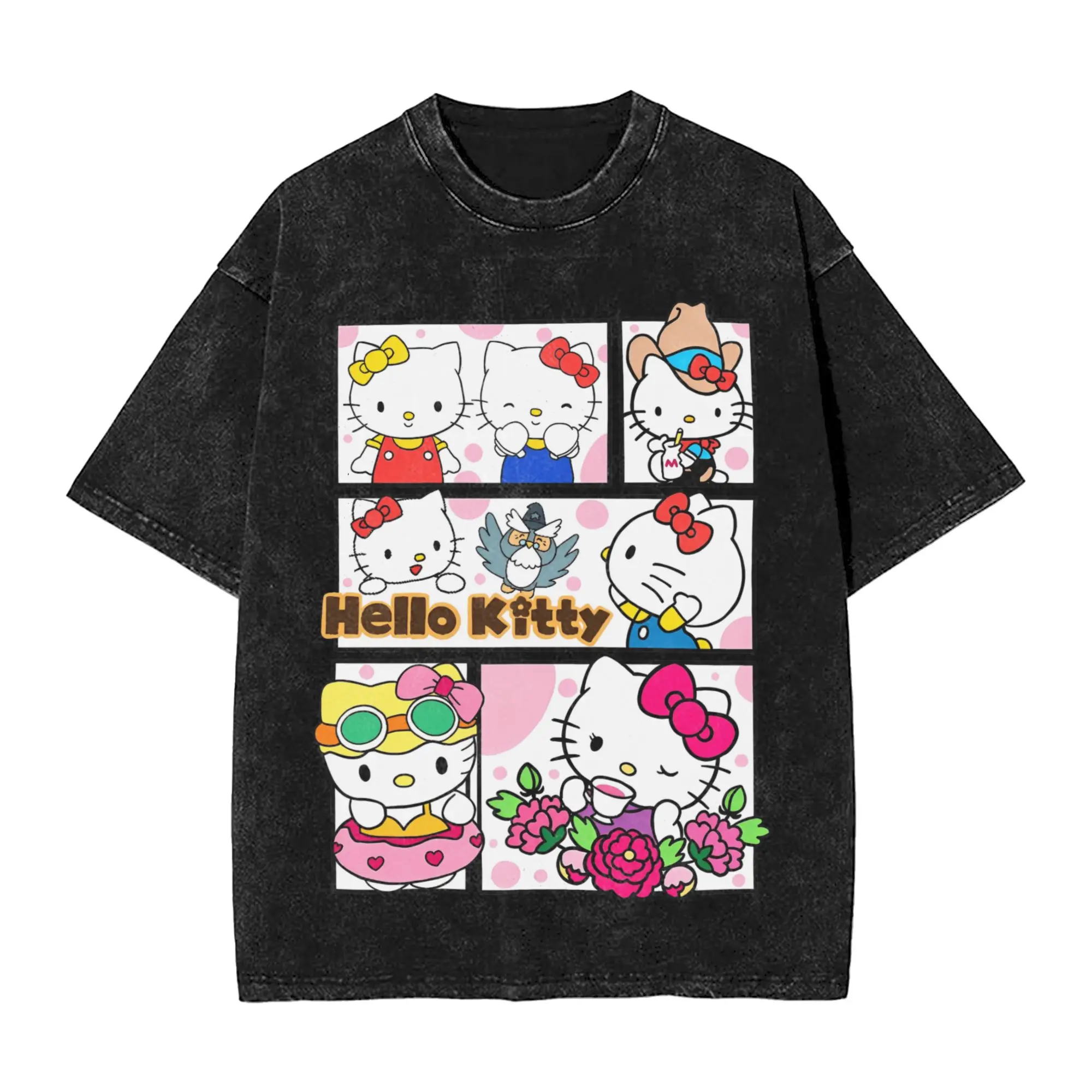 Мужская стираная футболка «Hello Kitty», базовые хлопковые футболки Y2K, пляжные футболки в стиле Харадзюку с круглым вырезом, топы большого размера «сделай сам» на заказ
Мужская стираная футболка «Hello Kitty», базовые хлопковые футболки Y2K, пляжные футболки в стиле Харадзюку с круглым вырезом, топы большого размера «сделай сам» на заказ