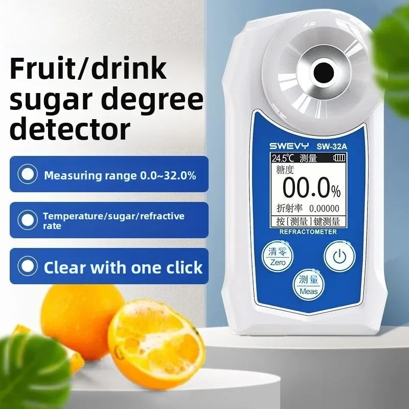 New Digital Sugar Meter Fruit Sugar Meter High Precision Sugar Detection Instrument Sweetness Metertool
New Digital Sugar Meter Fruit Sugar Meter High Precision Sugar Detection Instrument Sweetness Metertool