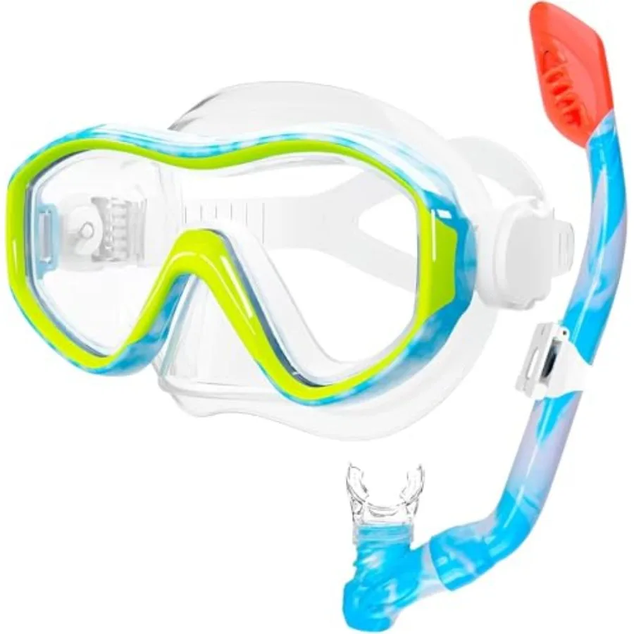 Mask Snorkel Set for Age 5-15, Dry Top Snorkeling Gear for Boys Girls Junior and Youth, Tempered Glass Snorkel Mask with Fins f
Mask Snorkel Set for Age 5-15, Dry Top Snorkeling Gear for Boys Girls Junior and Youth, Tempered Glass Snorkel Mask with Fins f