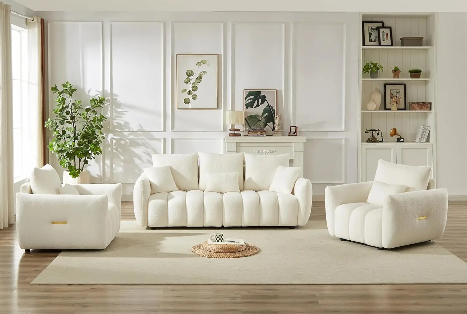 Комплект из 3 диванов Teddy для гостиной: 2 современных дивана с глубоким сиденьем и очень большой 3-местный диван Cloud Boucle, на заказ
Комплект из 3 диванов Teddy для гостиной: 2 современных дивана с глубоким сиденьем и очень большой 3-местный диван Cloud Boucle, на заказ