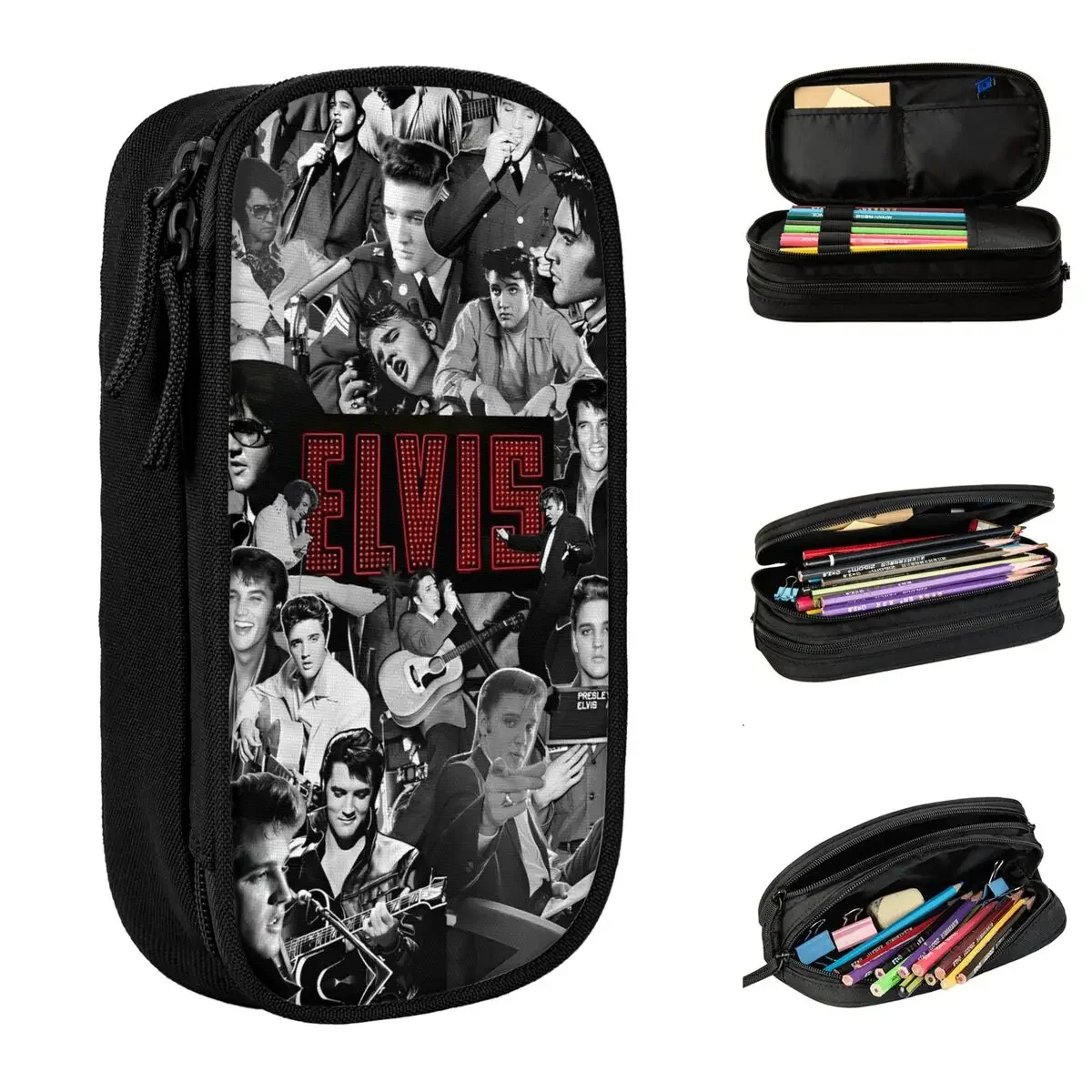 Lovely E-Elvis P-Presleys Jazz Pencil Case Pencil Pouch Pen Kids Big Capacity Bag Office Cosmetic Stationery
Lovely E-Elvis P-Presleys Jazz Pencil Case Pencil Pouch Pen Kids Big Capacity Bag Office Cosmetic Stationery