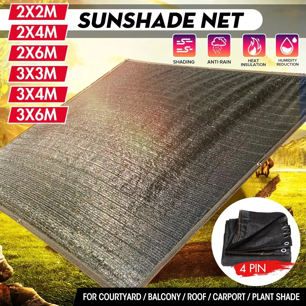 85% Anti-UV Balcony Sun Shade Sail Mesh Shade Cloth Sunblock Mesh Cover Taped Edge With Grommets for Sun Shelter Garden Patio
85% Anti-UV Balcony Sun Shade Sail Mesh Shade Cloth Sunblock Mesh Cover Taped Edge With Grommets for Sun Shelter Garden Patio