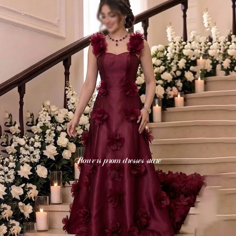 Flowers Straps Prom Dress with 3D Flowers A Line Evening Dress Luxury Prom Gowns for Women فساتين مناسبة رسمية Customized
Flowers Straps Prom Dress with 3D Flowers A Line Evening Dress Luxury Prom Gowns for Women فساتين مناسبة رسمية Customized