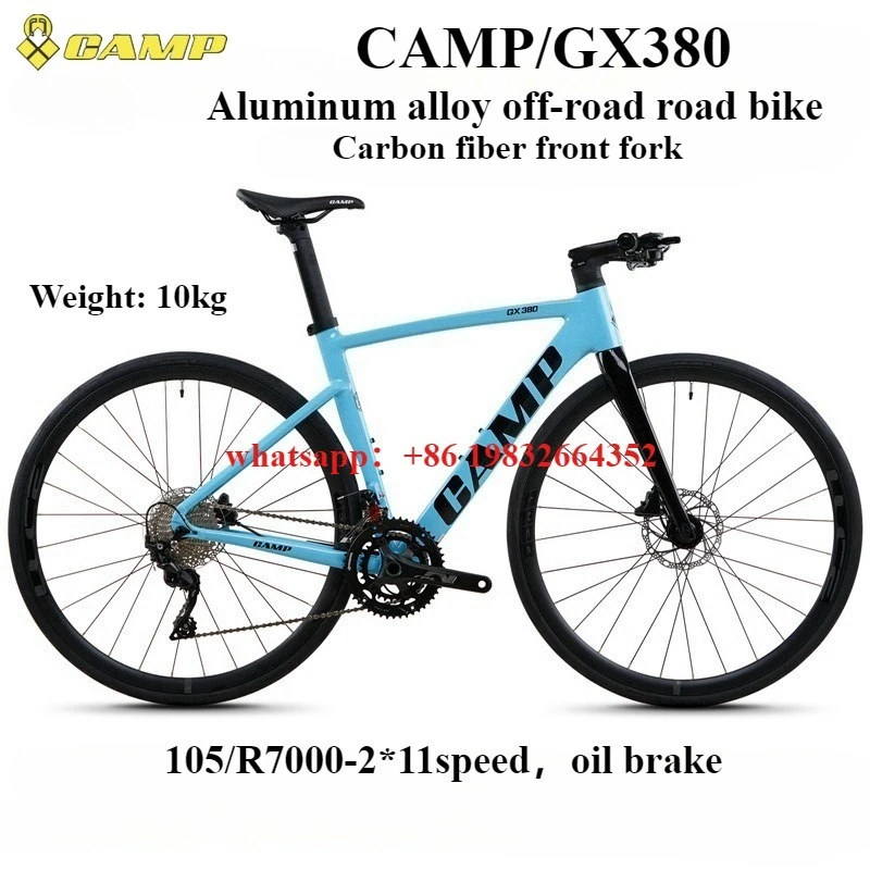 Велосипед CAMP new GX380, внедорожный, из алюминиевого сплава, 105/R7000-2x11 скоростей, гидравлические дисковые тормоза, колеса 700 * 28C, алюминиевый, для отдыха
Велосипед CAMP new GX380, внедорожный, из алюминиевого сплава, 105/R7000-2x11 скоростей, гидравлические дисковые тормоза, колеса 700 * 28C, алюминиевый, для отдыха