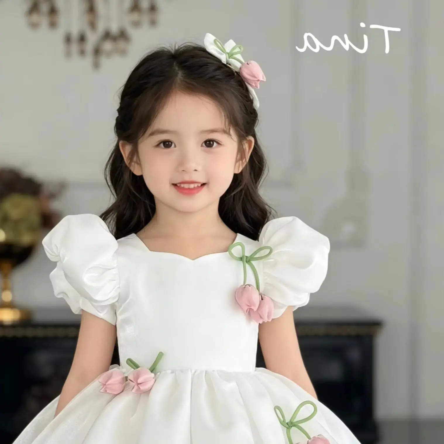 Princess Flower Girl Dresses for Wedding Puff Short Sleeves Puffy Knee Lenght Kids First Communion Birthday Party Gowns Custom
Princess Flower Girl Dresses for Wedding Puff Short Sleeves Puffy Knee Lenght Kids First Communion Birthday Party Gowns Custom