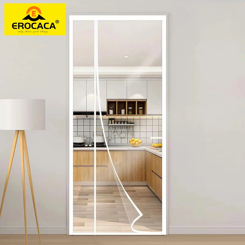 EROCACA Non perforated door curtain windproof and warm in winter transparent proof EVA curtain for household bedroom Kitchen
EROCACA Non perforated door curtain windproof and warm in winter transparent proof EVA curtain for household bedroom Kitchen