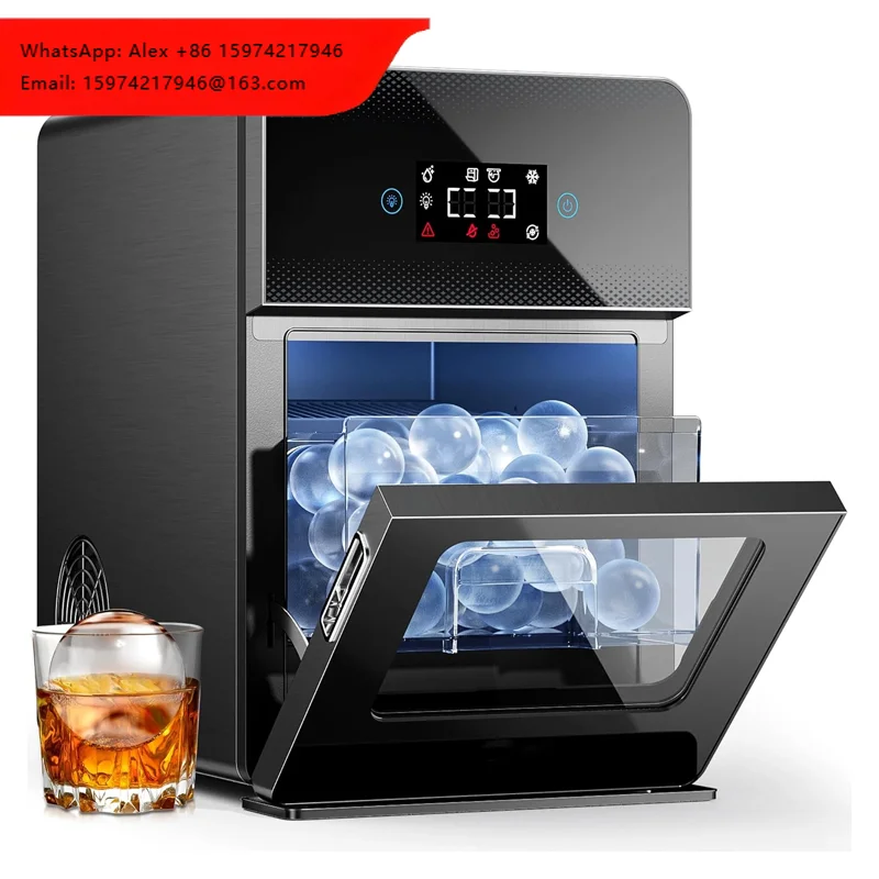 Countertop Ice Maker With Spherical Ice Balls50mm Self-Cleaning Function Digital Display Stainless Steel Ice Machine For Home
Countertop Ice Maker With Spherical Ice Balls50mm Self-Cleaning Function Digital Display Stainless Steel Ice Machine For Home
