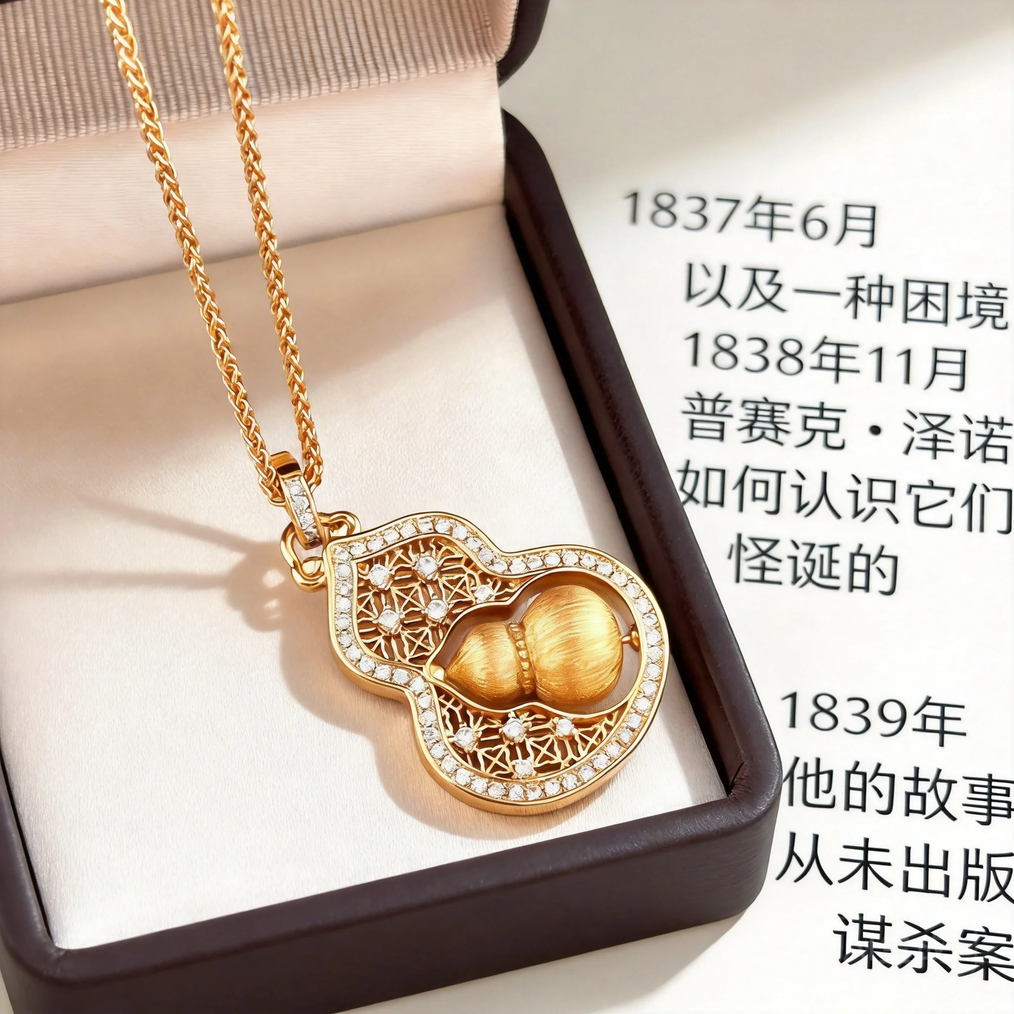 2026 Chinese Style Gourd Pendant Clavicle Necklace Gold Brushed Inlaid Zircon Light Luxury Delicate Fashion Jewelry For Women
2026 Chinese Style Gourd Pendant Clavicle Necklace Gold Brushed Inlaid Zircon Light Luxury Delicate Fashion Jewelry For Women