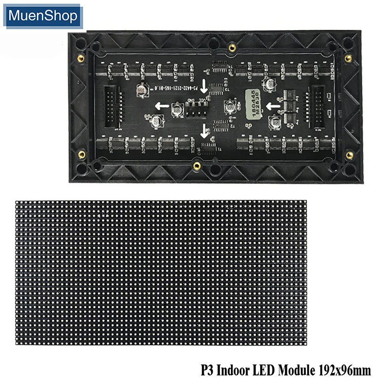 P3 Indoor SMD2121 64x32 dots full color LED Display Module 1 / 16Scan 192x96mm
P3 Indoor SMD2121 64x32 dots full color LED Display Module 1 / 16Scan 192x96mm