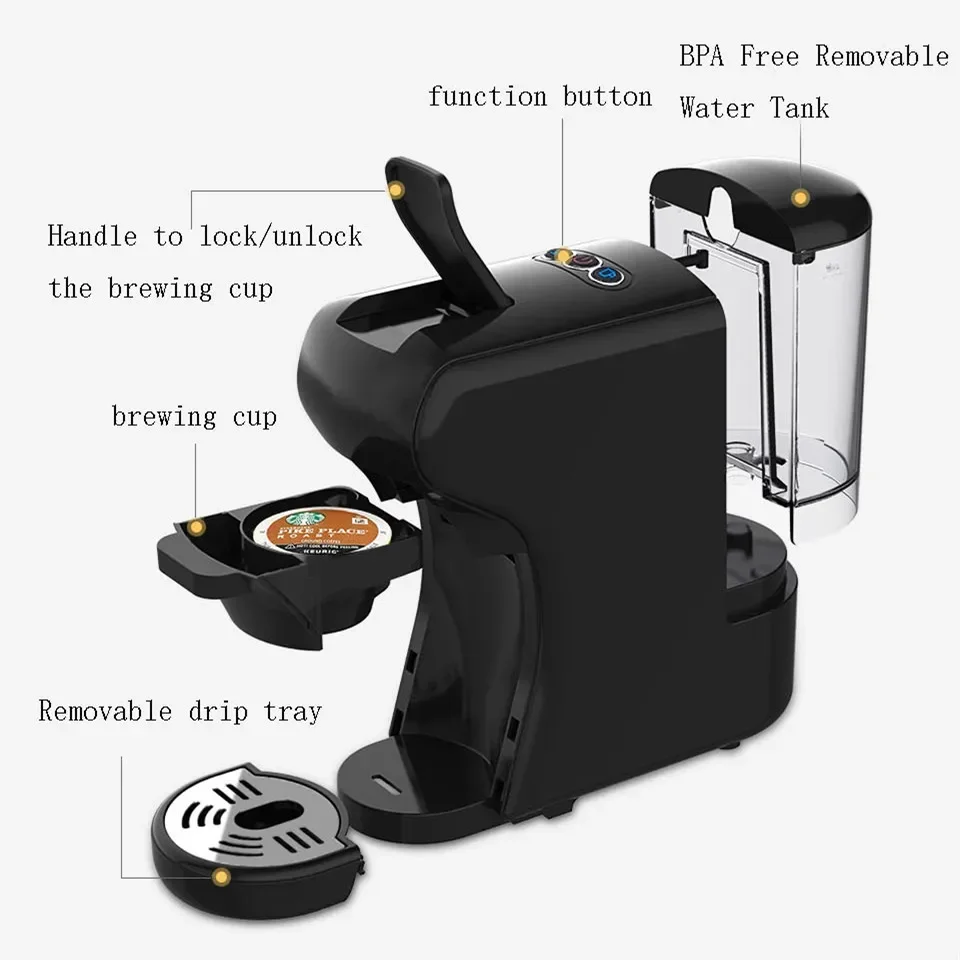 0.6L Hot Style Coffee Machine Convenient Multi-function 4 in 1 Coffee Maker Machine
0.6L Hot Style Coffee Machine Convenient Multi-function 4 in 1 Coffee Maker Machine