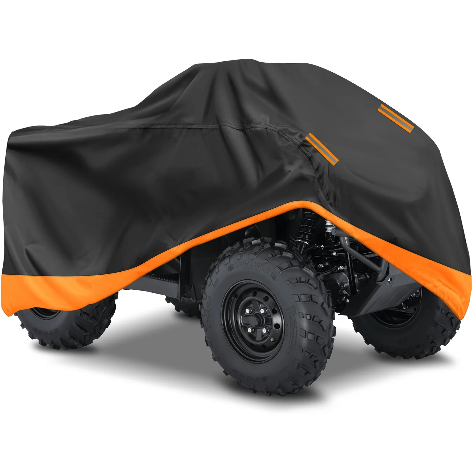 ATV Cover, Made Of, Featuring Windproof Snaps And Reflective Strips. This 4-wheeler Cover Comes with A Storage Bag And Is Suitable for Polaris, Yamaha, And for HONDA Models. Ideal for All Seasons (Black/Orange, Black/Silvery).
ATV Cover, Made Of, Featuring Windproof Snaps And Reflective Strips. This 4-wheeler Cover Comes with A Storage Bag And Is Suitable for Polaris, Yamaha, And for HONDA Models. Ideal for All Seasons (Black/Orange, Black/Silvery).