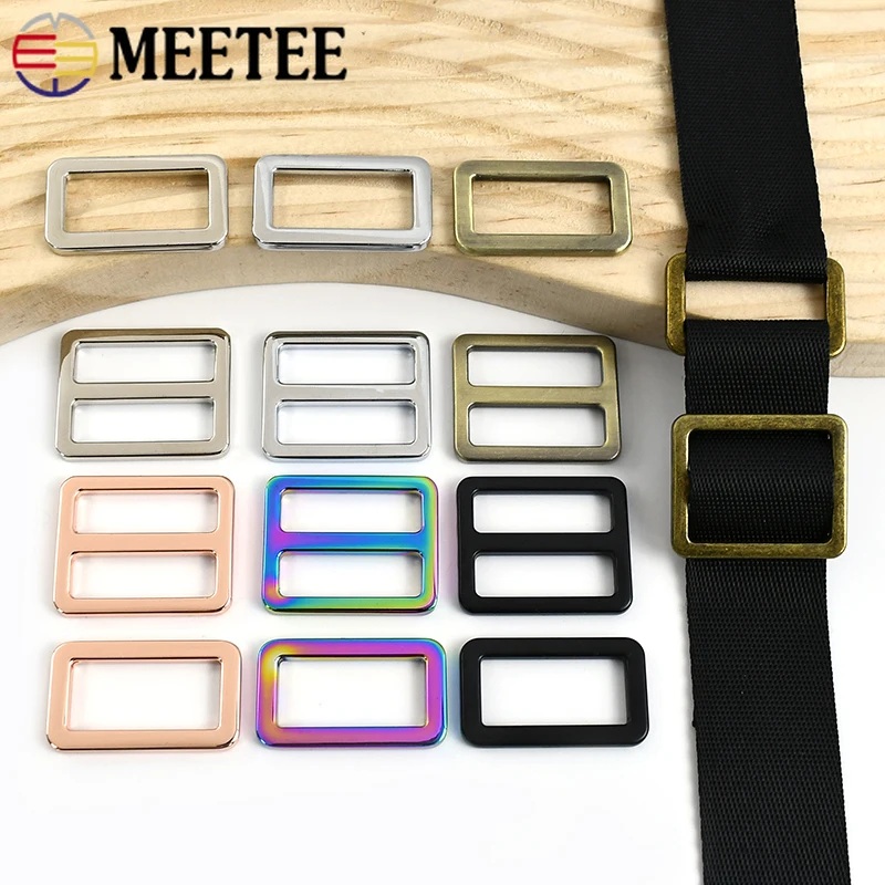 10Pcs Meetee Metal Bag Strap Buckle 20-50mm Square Ring Webbing Tri Glide Slider Hook Backpack Adjust Clasp Hardware Accessories
10Pcs Meetee Metal Bag Strap Buckle 20-50mm Square Ring Webbing Tri Glide Slider Hook Backpack Adjust Clasp Hardware Accessories