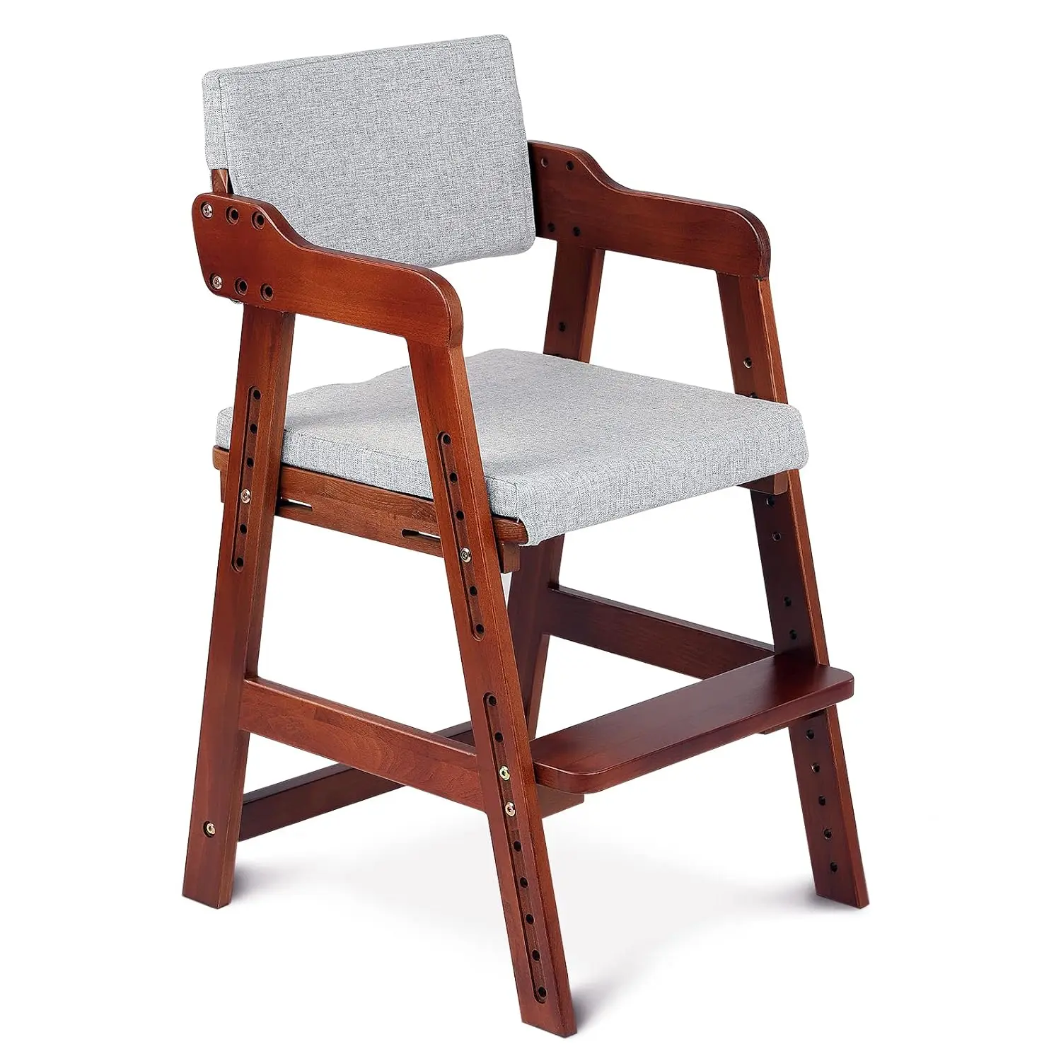 Wooden High Chair Adjustable Kids Learning Chair With Steps Child Seats Removable Cushions Nut Brown
Wooden High Chair Adjustable Kids Learning Chair With Steps Child Seats Removable Cushions Nut Brown