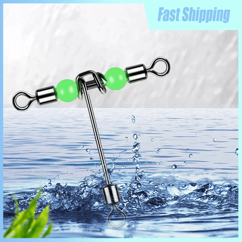 10pcs Sea Fishing Cross-Line with Beads Swivel Hook Luminous Fishing T-Shape 3 Way Connector Tool Fishing Tackle Accessories
10pcs Sea Fishing Cross-Line with Beads Swivel Hook Luminous Fishing T-Shape 3 Way Connector Tool Fishing Tackle Accessories