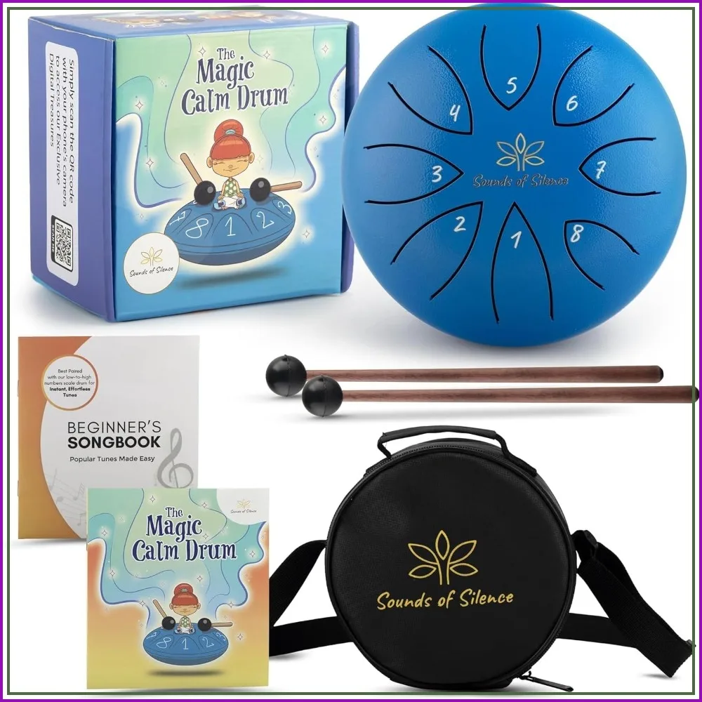 8-Note Steel Tongue Drum for Kids with Storybook & Songbook, Calming Musical Toy for Anger Management, Gift for Boys Girls
8-Note Steel Tongue Drum for Kids with Storybook & Songbook, Calming Musical Toy for Anger Management, Gift for Boys Girls