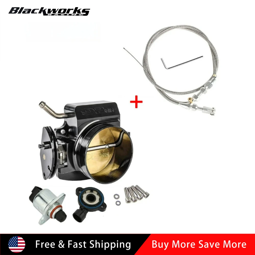 92MM LS Throttle Body with Position Sensors TPS IAC & Throttle Gas Cable Kit NEW for CHEVY LSX LS1 LS2 LS3 LS6 LS7
92MM LS Throttle Body with Position Sensors TPS IAC & Throttle Gas Cable Kit NEW for CHEVY LSX LS1 LS2 LS3 LS6 LS7