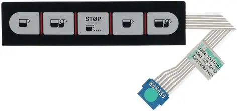 La Cimbali 422259000 PUSH-BUTTON PANEL MEMBRANE 5 BUTTONS
La Cimbali 422259000 PUSH-BUTTON PANEL MEMBRANE 5 BUTTONS