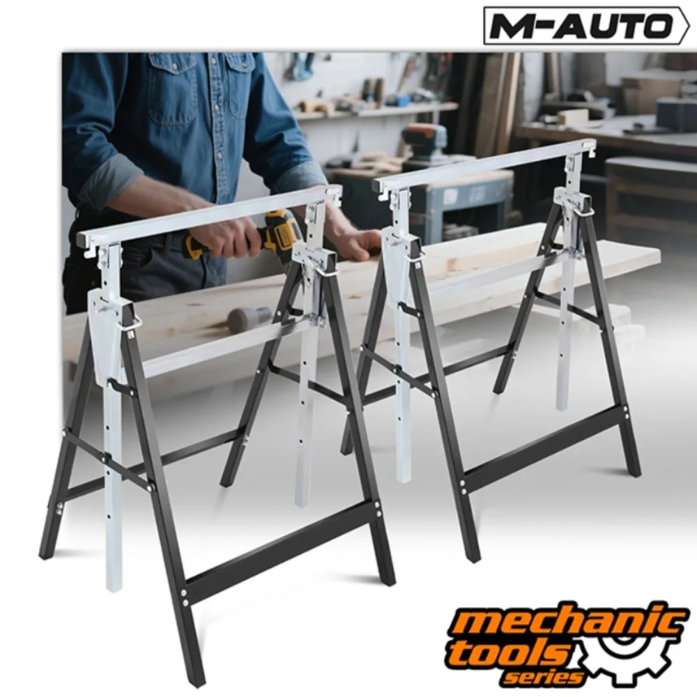 2Pc Heavy-duty Adjustable 7 Speed Saw Horse Woodworking Quick-build Workbench Bracket Black Chrome
2Pc Heavy-duty Adjustable 7 Speed Saw Horse Woodworking Quick-build Workbench Bracket Black Chrome