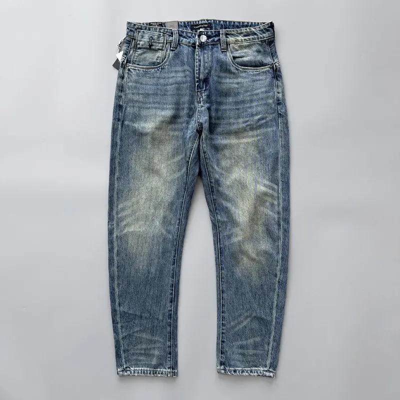 Heavy-washed Curved-Leg Pants for Men Spring Autumn & Winter American Style Retro Slim Fit Straight Curved-leg Denim Jeans
Heavy-washed Curved-Leg Pants for Men Spring Autumn & Winter American Style Retro Slim Fit Straight Curved-leg Denim Jeans