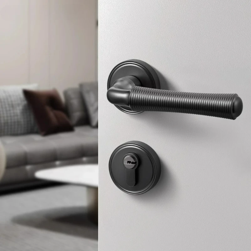 Grey Black Modern Indoor Bedroom Door Lock, Silent/magnetic Split Lock, Simple Wooden Door Lock for Home Use
Grey Black Modern Indoor Bedroom Door Lock, Silent/magnetic Split Lock, Simple Wooden Door Lock for Home Use
