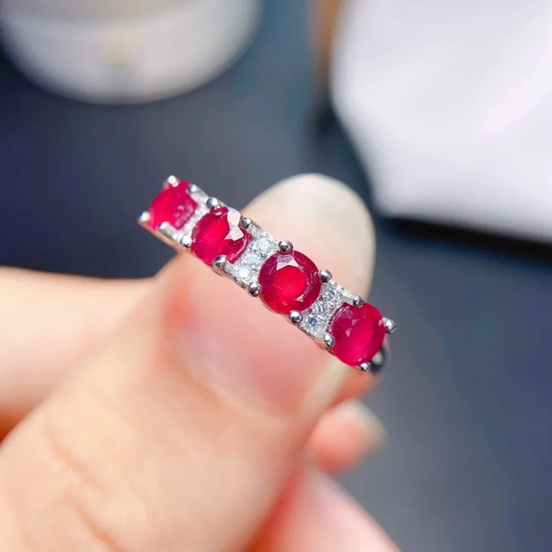 Natural Ruby Female Ring 925 Silver Jewelry for Women Free Shipping on Birthday Gifts
Natural Ruby Female Ring 925 Silver Jewelry for Women Free Shipping on Birthday Gifts