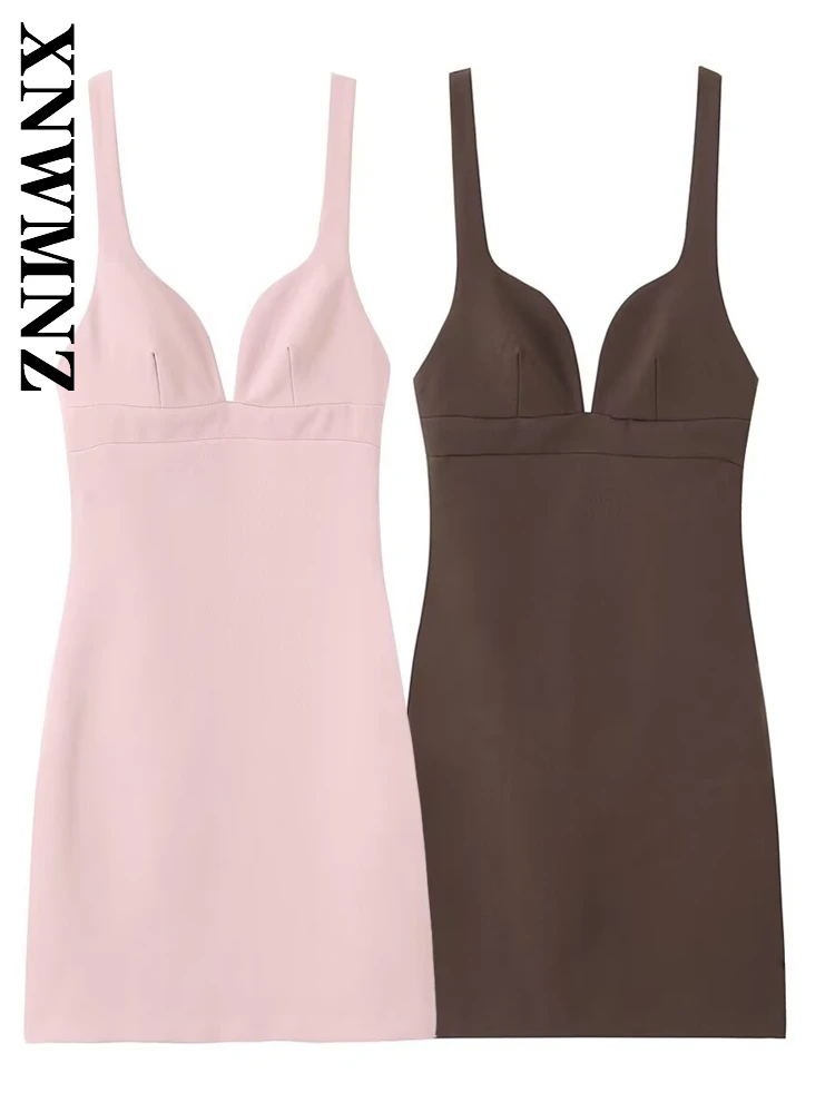 XNWMNZ 2025 Autumn Woman's Trendy wide shoulder strap Dresses Casual Fashion Lady Sleeveless V-Collar Simple Dress with Bowknot
XNWMNZ 2025 Autumn Woman's Trendy wide shoulder strap Dresses Casual Fashion Lady Sleeveless V-Collar Simple Dress with Bowknot