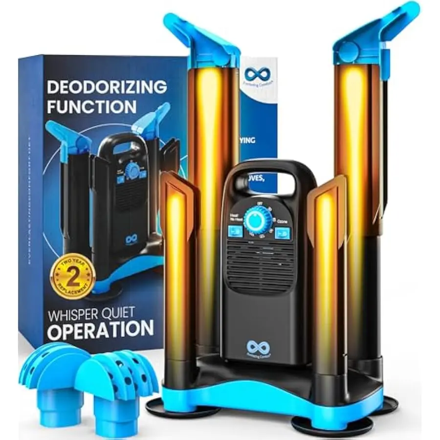 Upgraded Boot Dryer for Work Boots with Ozone Deodorizer - Fast Drying Compact Easy-to-Use Shoe Warmer Adjustable Tube Design -
Upgraded Boot Dryer for Work Boots with Ozone Deodorizer - Fast Drying Compact Easy-to-Use Shoe Warmer Adjustable Tube Design -