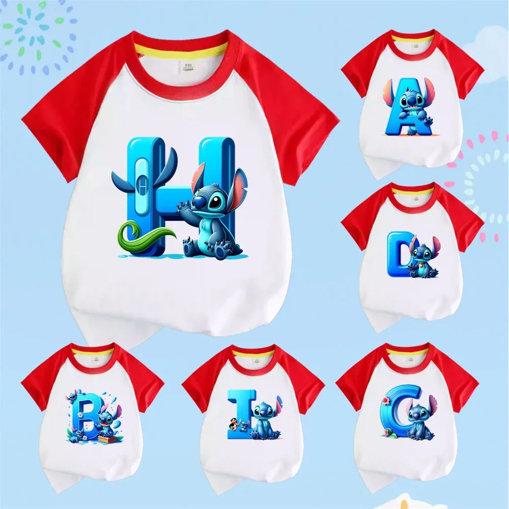 Stitch Angel Letter A B C Children T-Shirt Combination Tee Shirts Cartoons Kawaii Kid Casual Clothes Girl Boys Harajuku Top Gift
Stitch Angel Letter A B C Children T-Shirt Combination Tee Shirts Cartoons Kawaii Kid Casual Clothes Girl Boys Harajuku Top Gift