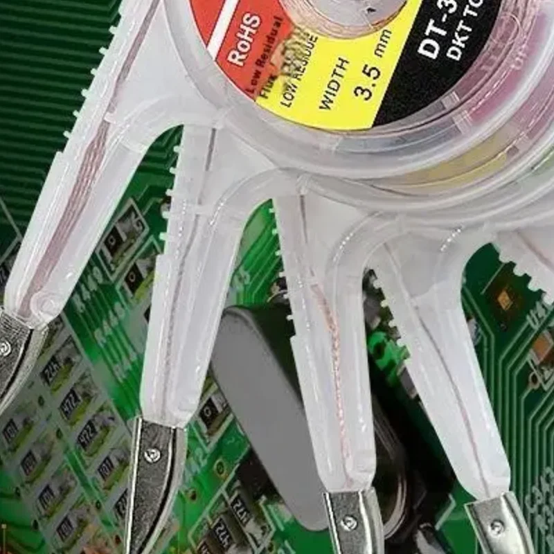 Сильная оплетка для распайки 1,5/2,0/2,5/3,0/3,5 мм, ширина 3 метра, длина, всасывающая оловянная оплетка для удаления припоя, фитильная проволока, инструмент для ремонта припоя BGA
Сильная оплетка для распайки 1,5/2,0/2,5/3,0/3,5 мм, ширина 3 метра, длина, всасывающая оловянная оплетка для удаления припоя, фитильная проволока, инструмент для ремонта припоя BGA