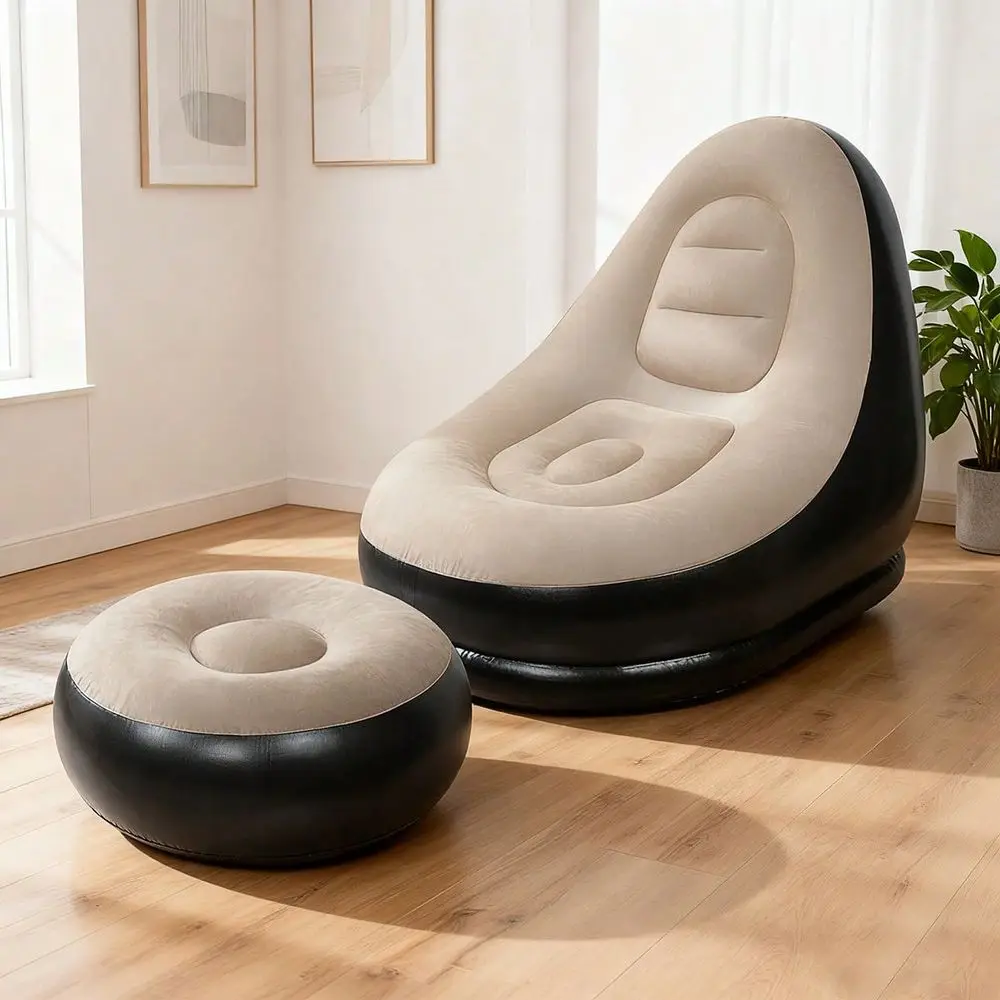 Sofa And Footstool Inflatable Lazy Sofa Chair Folding Portable Lazy Sofa With Foot Stool Air Couch Sofa For Livingroom And Bedr
Sofa And Footstool Inflatable Lazy Sofa Chair Folding Portable Lazy Sofa With Foot Stool Air Couch Sofa For Livingroom And Bedr