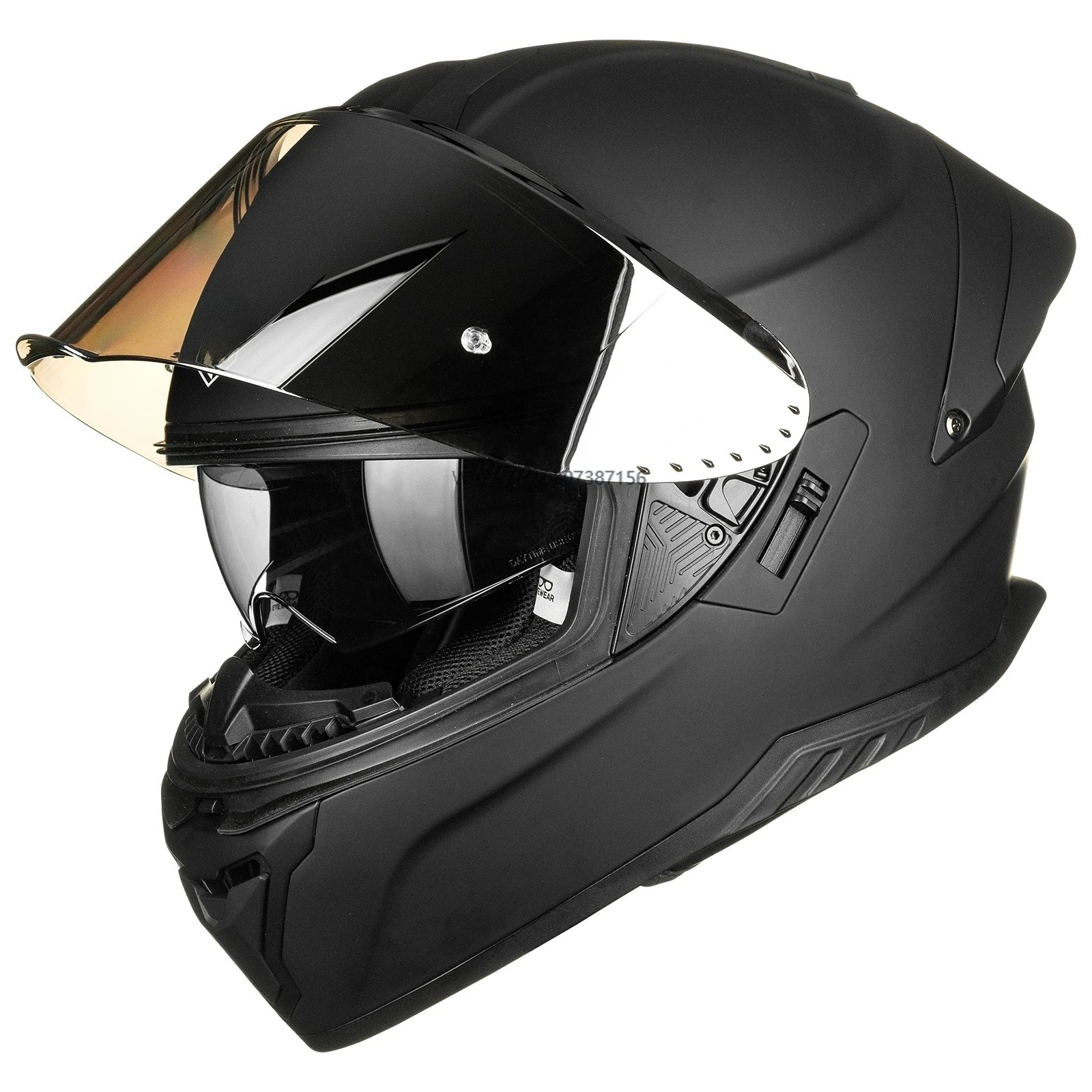 Motorcycle Helmets Full Face Adult Men Women DOT 2 Spoilers Powersports Dual Visor Street Racing Model MF518
Motorcycle Helmets Full Face Adult Men Women DOT 2 Spoilers Powersports Dual Visor Street Racing Model MF518