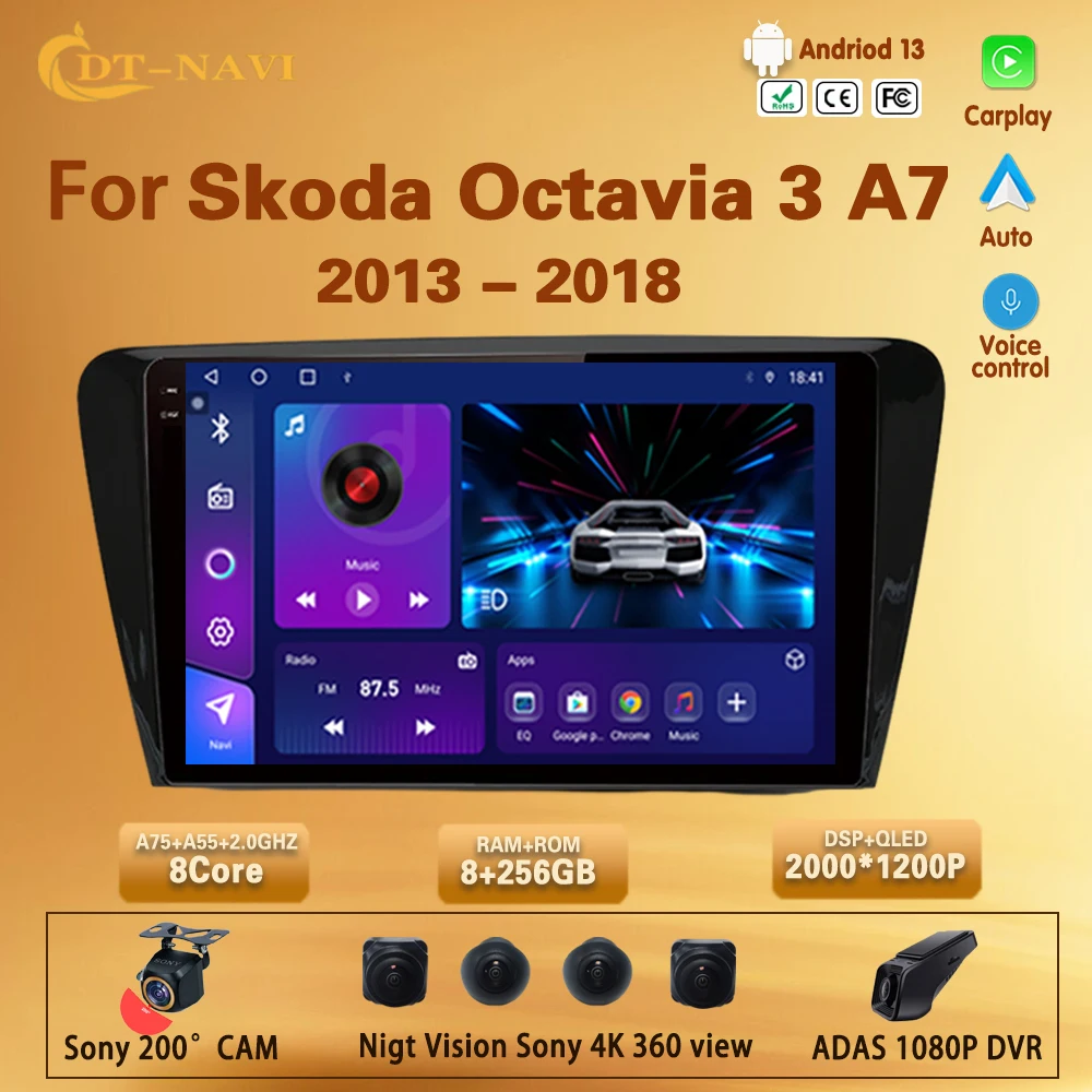 Android 13 Car Radio For Volkswagen SKODA Octavia 3 A7 2013 - 2018 Multimedia Video Player Stereo Navigation GPS Split Screen 4G
Android 13 Car Radio For Volkswagen SKODA Octavia 3 A7 2013 - 2018 Multimedia Video Player Stereo Navigation GPS Split Screen 4G